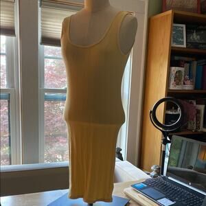 Forever 21 Yellow Ribbed Mini Dress